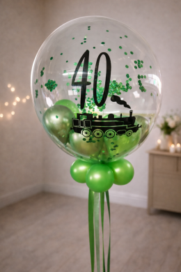 Konfetti Ballon mit Bahn